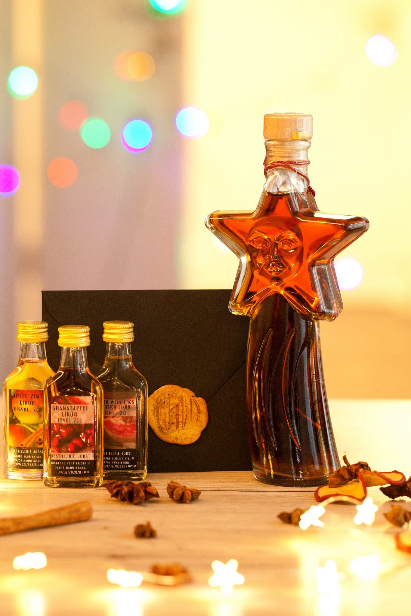Weihnachtliches LikörSet inkl. Dekoflasche Destillerie Jobst