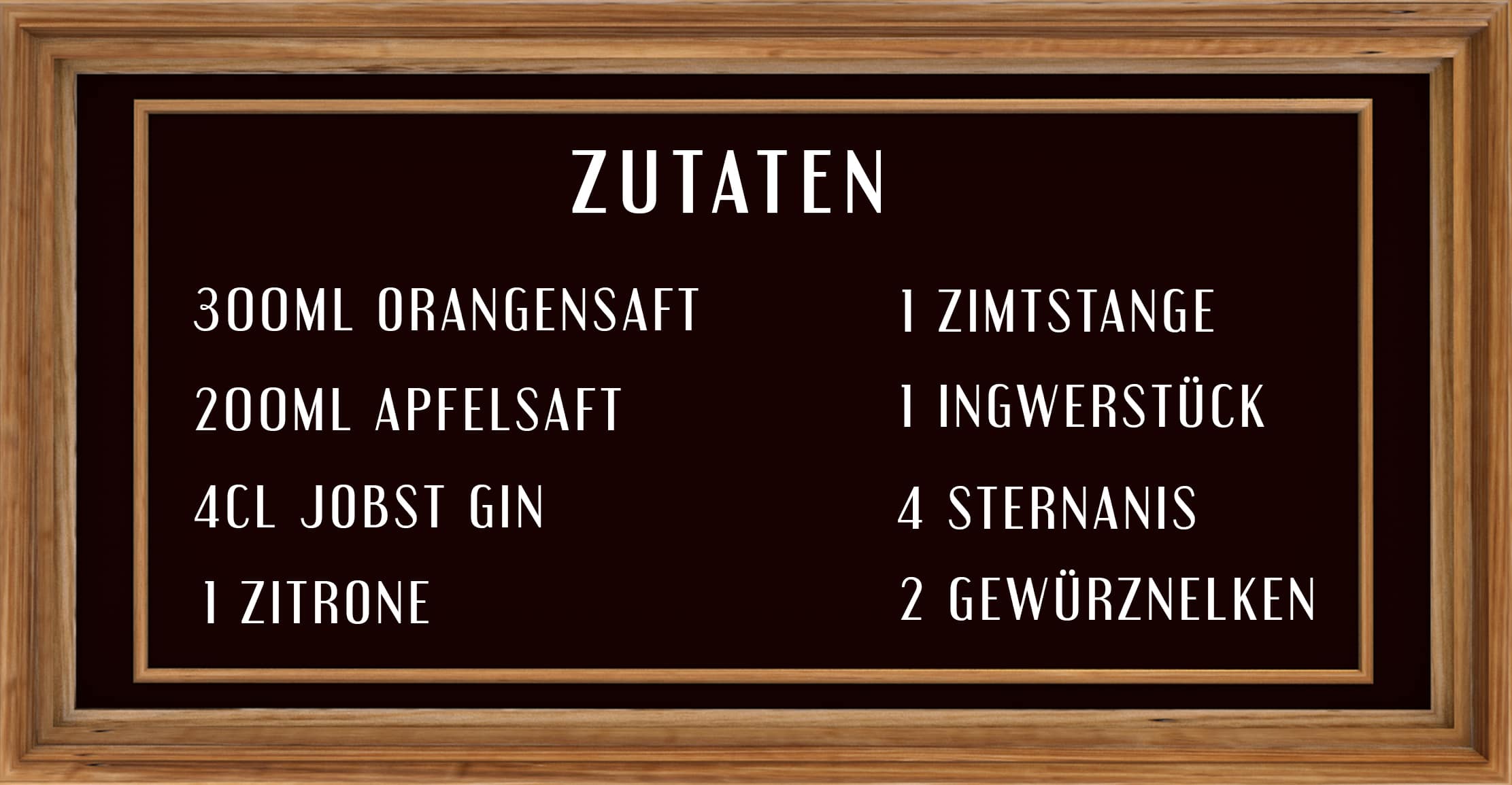 GlühGin Zutaten